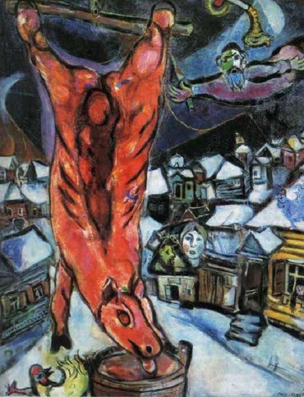 Flayed Ox, 1943 - by Marc Chagall