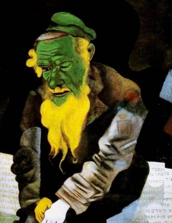 Jew in Green, 1914 - by Marc Chagall